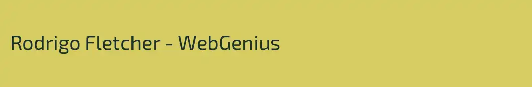 Rodrigo Fletcher - WebGenius